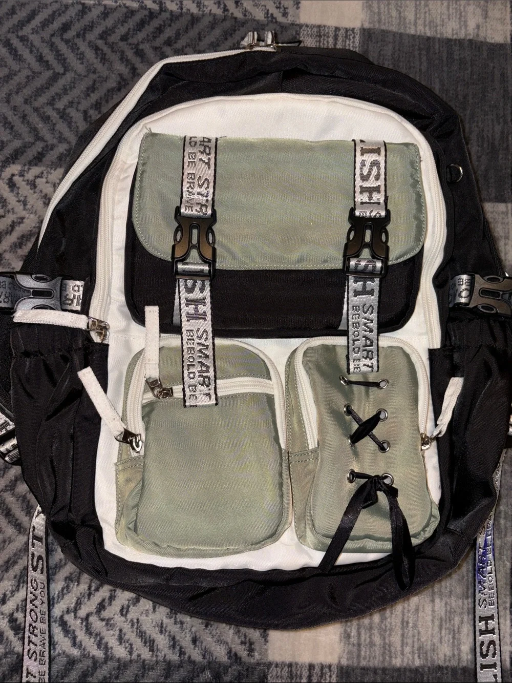Kids Backpack and Matching Lunchbox Bag in Sage Green by